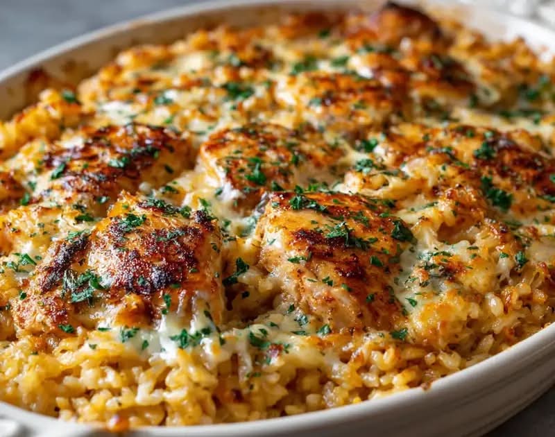 Creamy Angel Chicken Rice Casserole