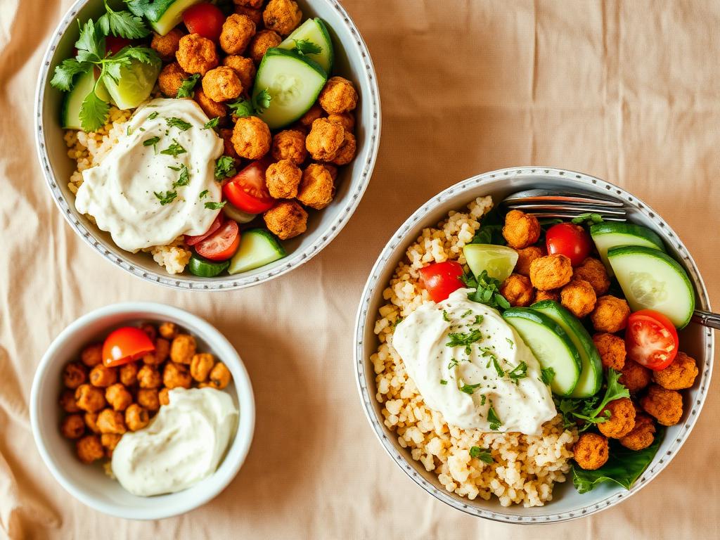 Crispy Chickpea Shawarma Bowls