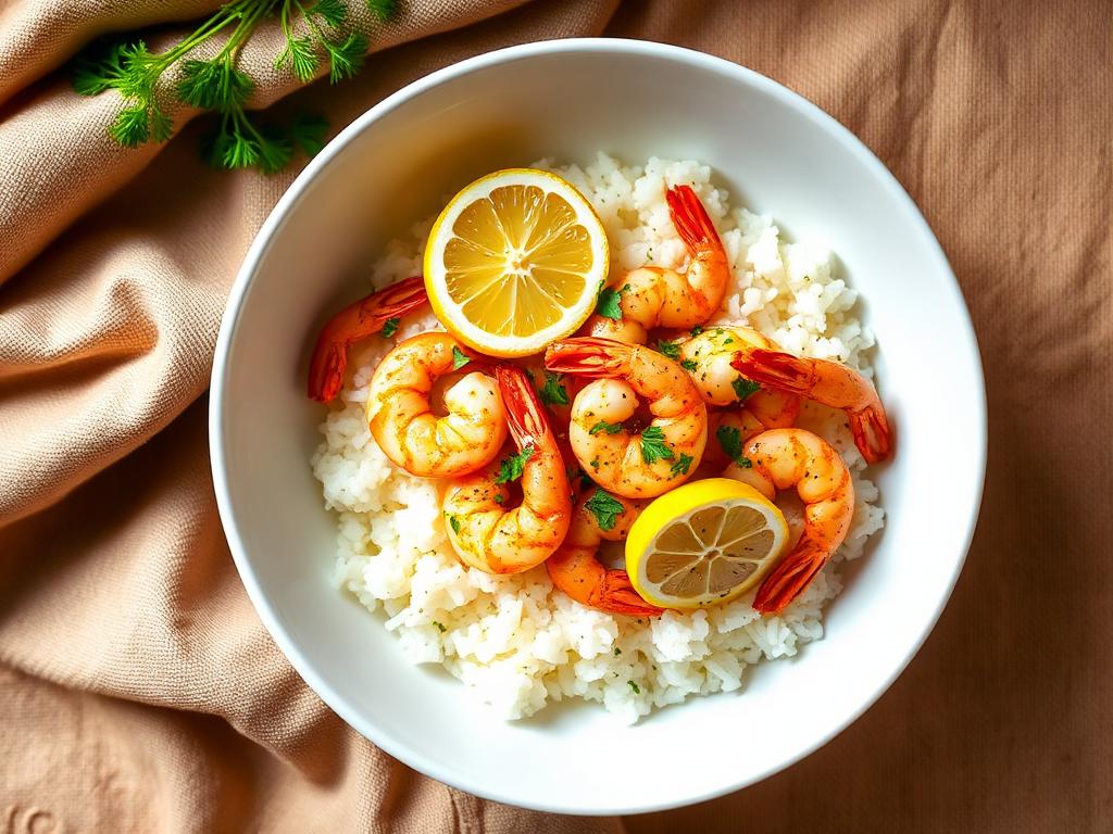 Garlic Butter Shrimp Rice Bowls